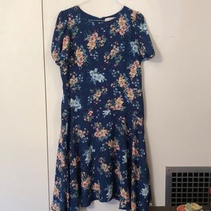 Midi Ann Taylor LOFT Dress with Flowers